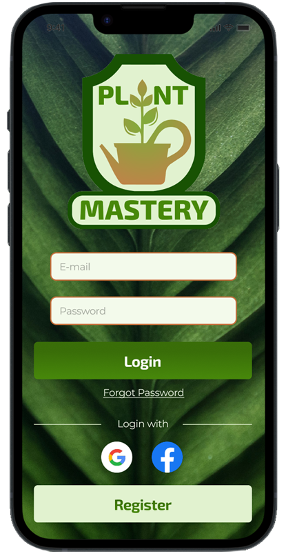 Plant Mastery Login Screen